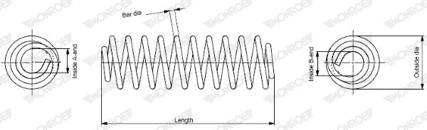 Mola de suspens com a referencia SP0042 da marca MONROE Mola de suspens com a referencia SP0042 da marca MONROE
